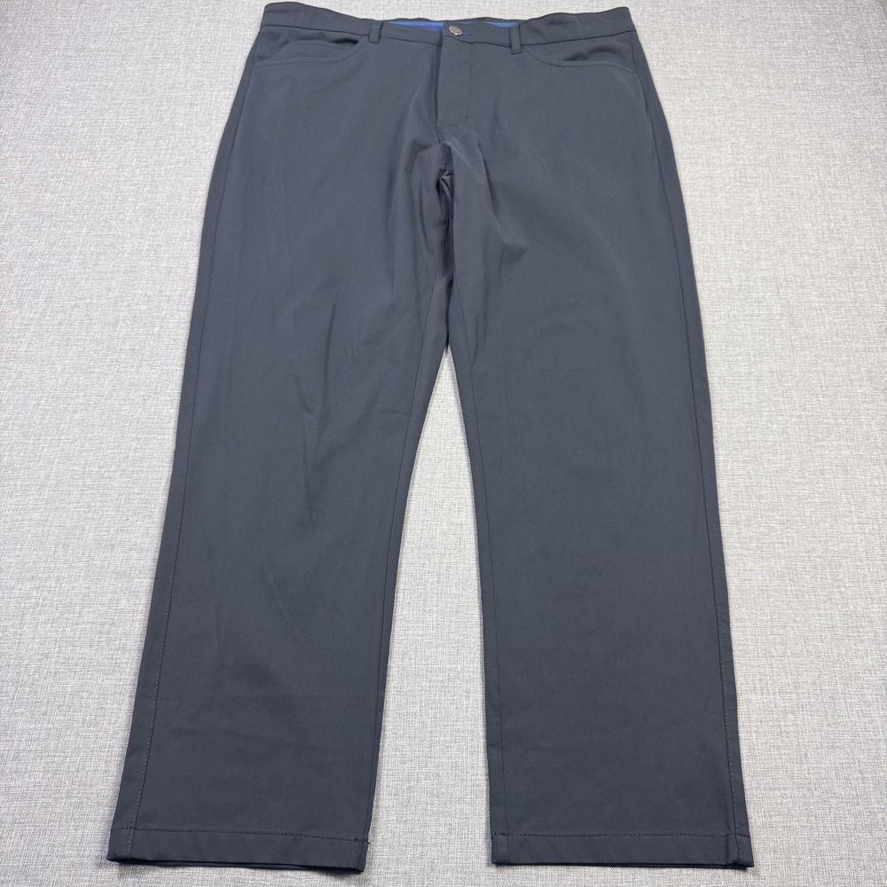 Twillory Chino Pants Mens 38x30 Gray Microfiber Polyester Flat Front Pockets